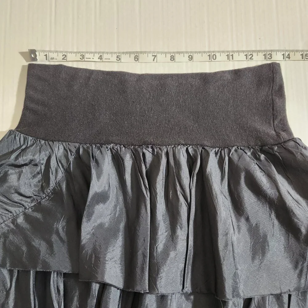 Neesh by D.A.R Anthropologie Women's Size 2 Black Layered Ruffle Tiered Skirt